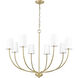 Kandor 8 Light 38 inch Vintage Brass Chandelier Ceiling Light